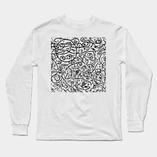 Alien Dance Party - Abstract Graphic Long Sleeve T-Shirt